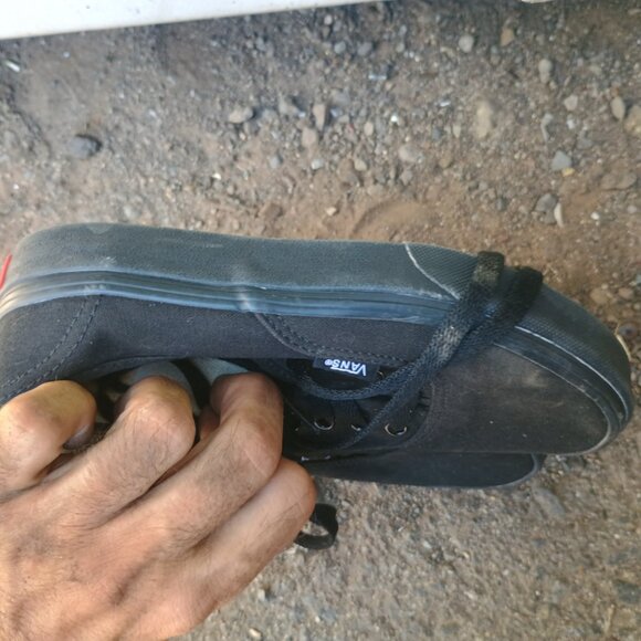 Kids black vans shoes size 2 - Picture 6 of 11